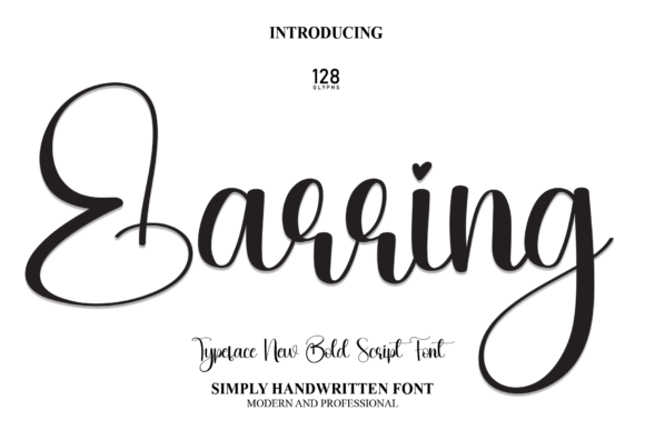 Discover the Charm of the Earring Handwritten Typeface
