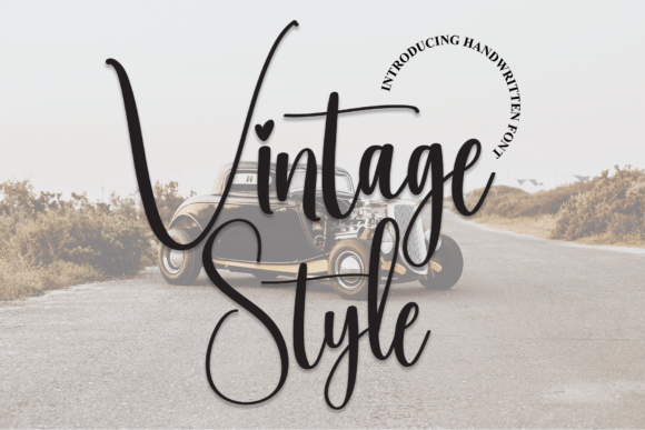 Discover the Romantic Charm of the Vintage Style Script Font